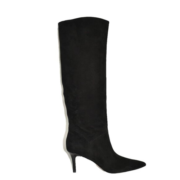 New! VERONICA BEARD Lavaca Boot Knee High Size 9.5 Black Suede M DD396A - Picture 4 of 6